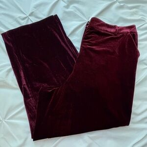 THE PORTER COLLECTIVE  Guidara velvet pants, burgundy color, size 1X. NWOT